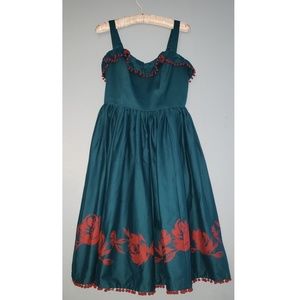 Pinup Couture Bella Donna Dress in Teal